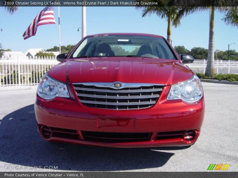 Inferno Red Crystal Pearl / Dark Khaki/Light Graystone 2009 Chrysler Sebring LX Sedan