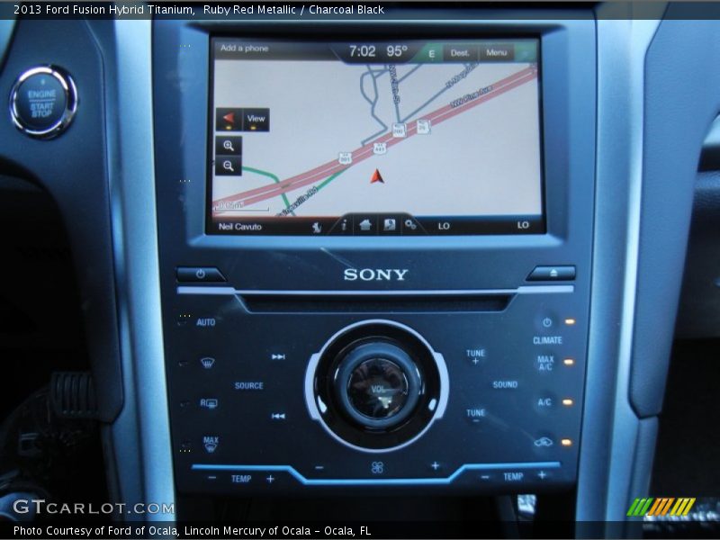 Navigation of 2013 Fusion Hybrid Titanium