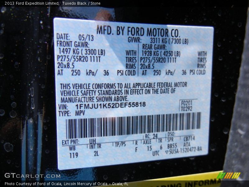 Tuxedo Black / Stone 2013 Ford Expedition Limited