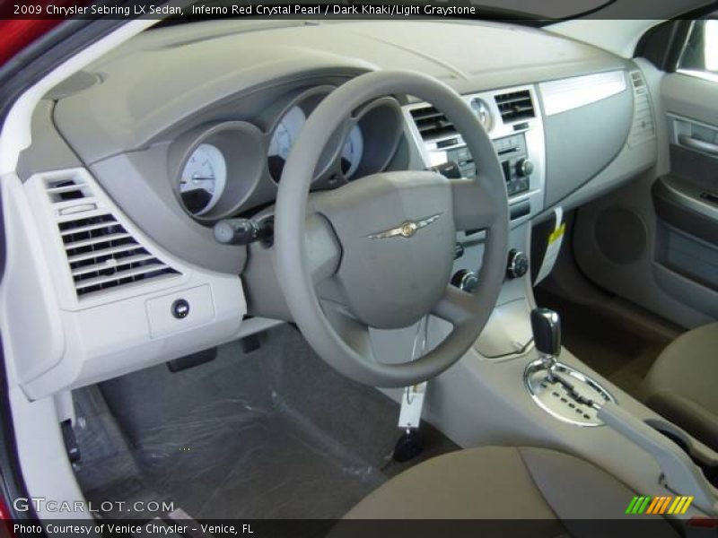 Inferno Red Crystal Pearl / Dark Khaki/Light Graystone 2009 Chrysler Sebring LX Sedan