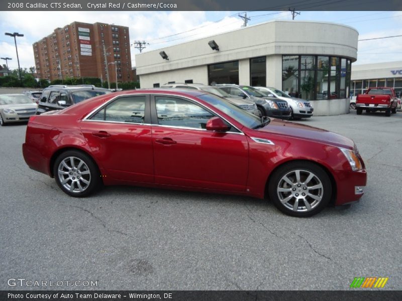 Crystal Red / Cashmere/Cocoa 2008 Cadillac CTS Sedan