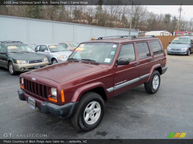 Sienna Pearl / Camel Beige 2000 Jeep Cherokee Sport 4x4
