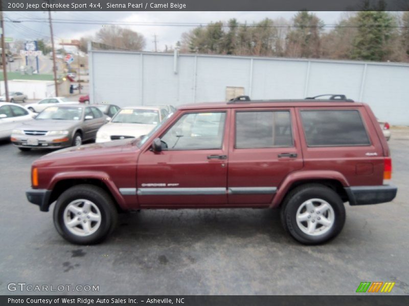 Sienna Pearl / Camel Beige 2000 Jeep Cherokee Sport 4x4