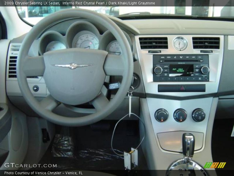 Inferno Red Crystal Pearl / Dark Khaki/Light Graystone 2009 Chrysler Sebring LX Sedan