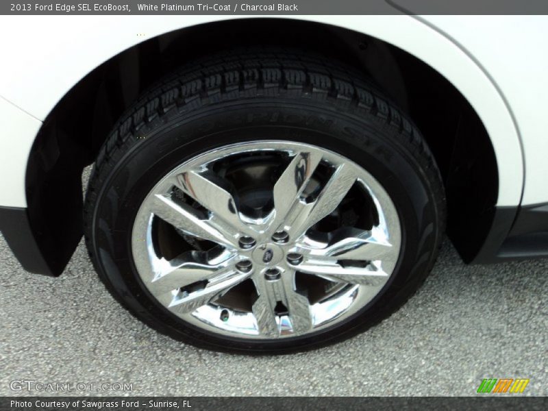 White Platinum Tri-Coat / Charcoal Black 2013 Ford Edge SEL EcoBoost