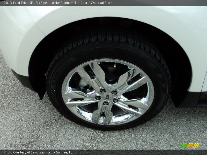 White Platinum Tri-Coat / Charcoal Black 2013 Ford Edge SEL EcoBoost