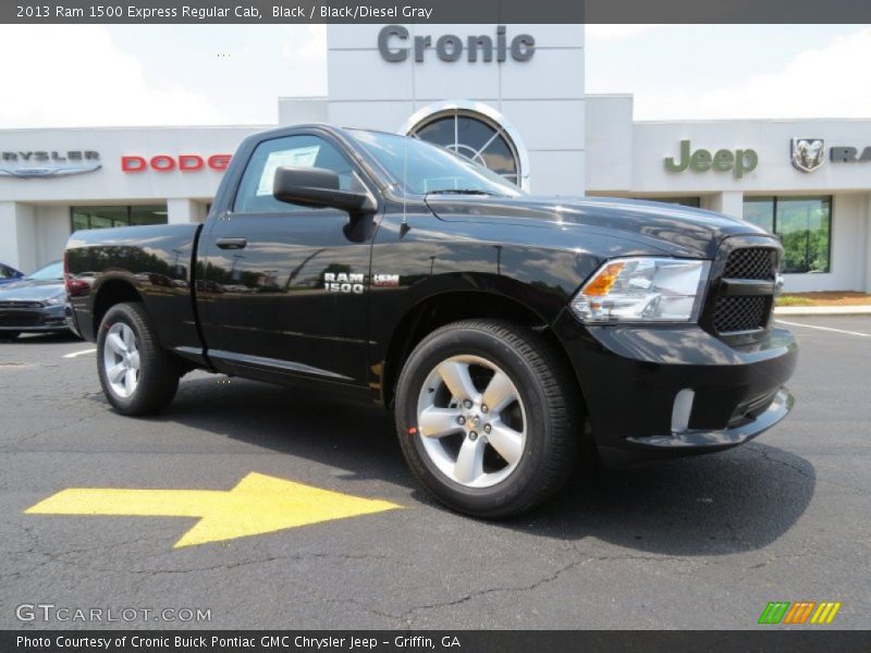 Black / Black/Diesel Gray 2013 Ram 1500 Express Regular Cab