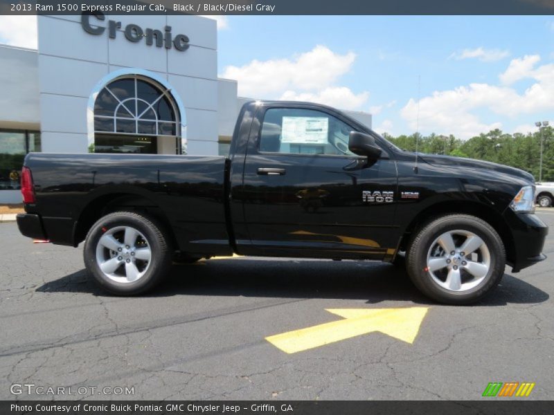 Black / Black/Diesel Gray 2013 Ram 1500 Express Regular Cab