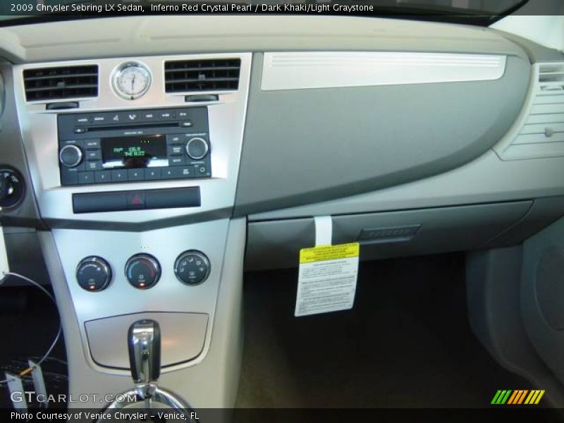 Inferno Red Crystal Pearl / Dark Khaki/Light Graystone 2009 Chrysler Sebring LX Sedan