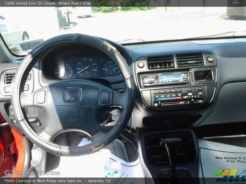 Milano Red / Gray 1998 Honda Civic EX Coupe