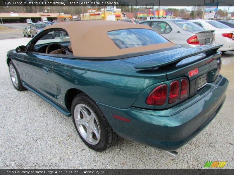 Pacific Green Metallic / Saddle 1998 Ford Mustang GT Convertible