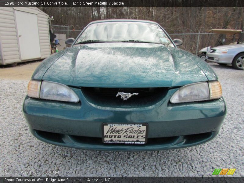 Pacific Green Metallic / Saddle 1998 Ford Mustang GT Convertible