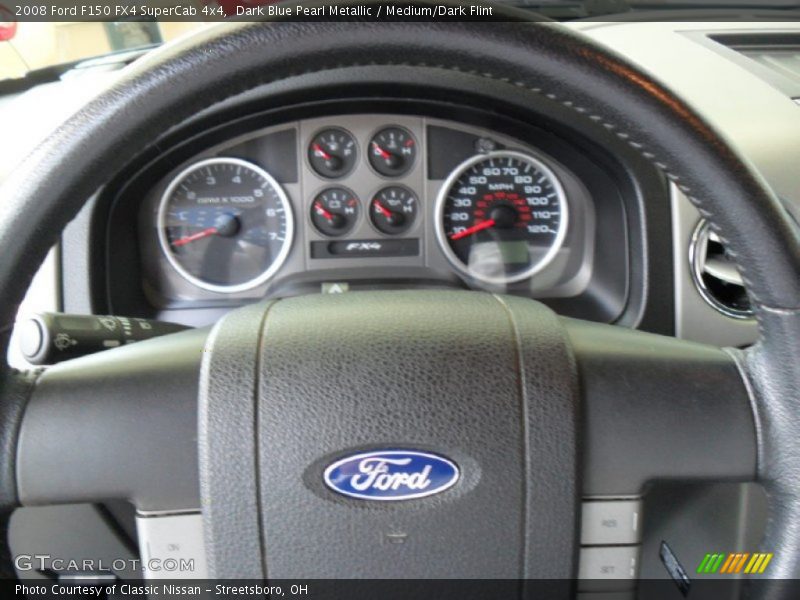 Dark Blue Pearl Metallic / Medium/Dark Flint 2008 Ford F150 FX4 SuperCab 4x4