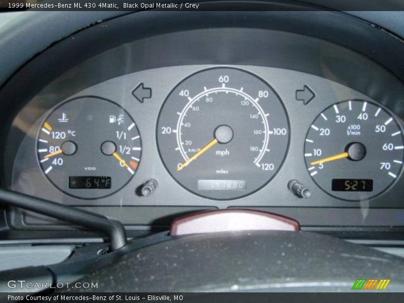 Black Opal Metallic / Grey 1999 Mercedes-Benz ML 430 4Matic