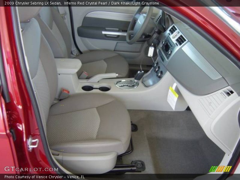 Inferno Red Crystal Pearl / Dark Khaki/Light Graystone 2009 Chrysler Sebring LX Sedan