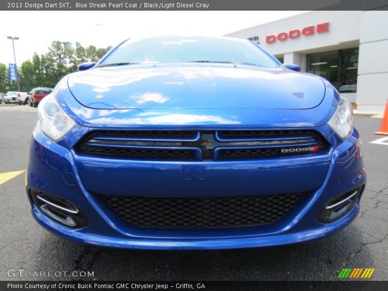 Blue Streak Pearl Coat / Black/Light Diesel Gray 2013 Dodge Dart SXT