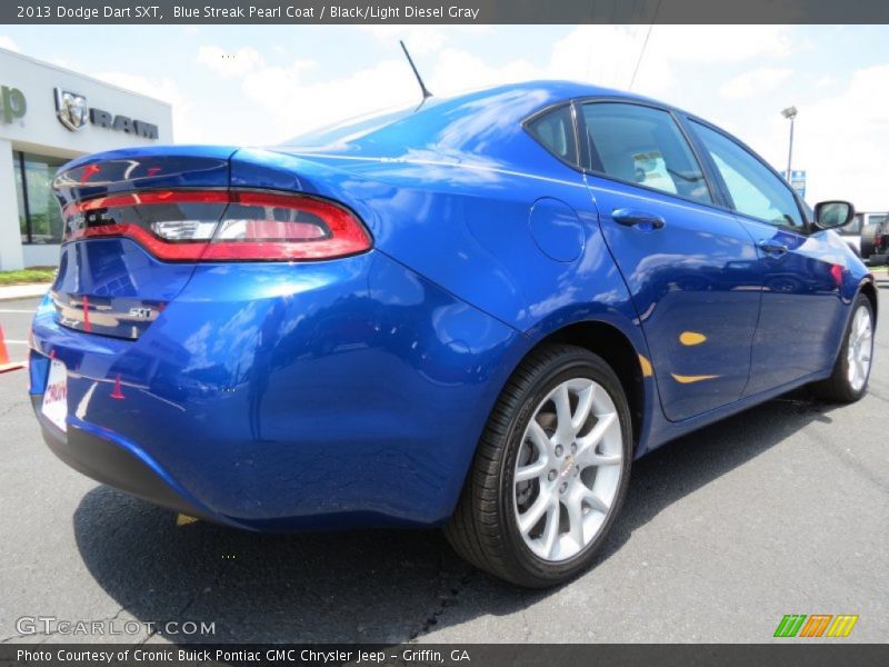 Blue Streak Pearl Coat / Black/Light Diesel Gray 2013 Dodge Dart SXT