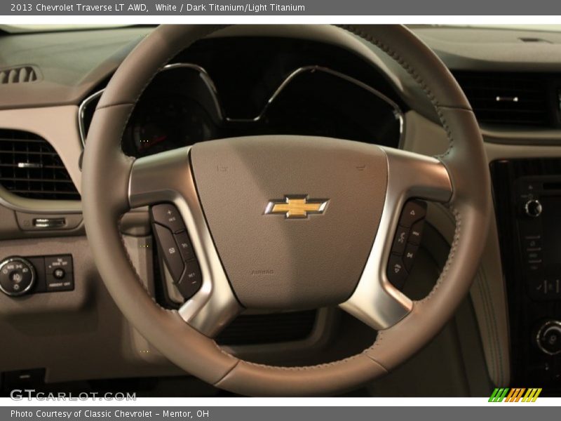 White / Dark Titanium/Light Titanium 2013 Chevrolet Traverse LT AWD