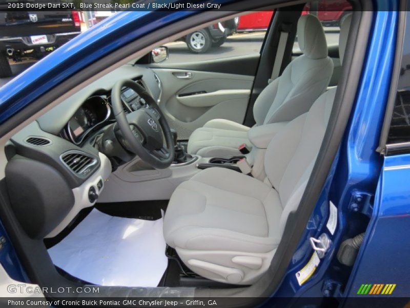Blue Streak Pearl Coat / Black/Light Diesel Gray 2013 Dodge Dart SXT