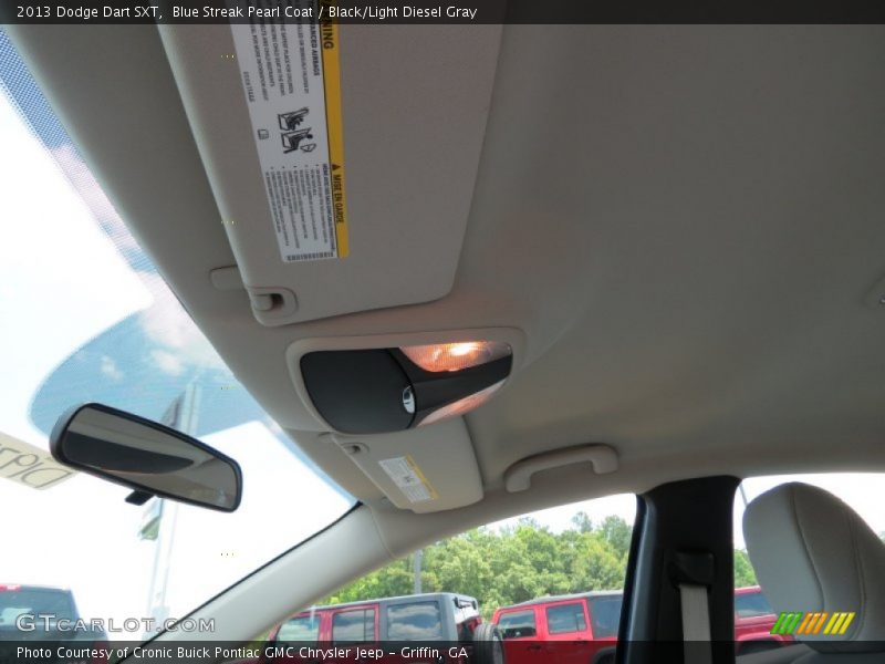 Blue Streak Pearl Coat / Black/Light Diesel Gray 2013 Dodge Dart SXT