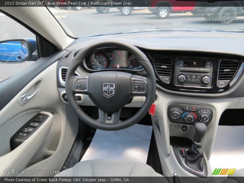 Blue Streak Pearl Coat / Black/Light Diesel Gray 2013 Dodge Dart SXT