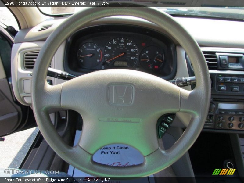 Dark Emerald Pearl / Ivory 1998 Honda Accord EX Sedan