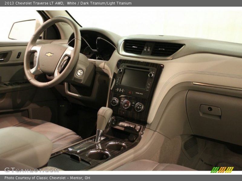 White / Dark Titanium/Light Titanium 2013 Chevrolet Traverse LT AWD
