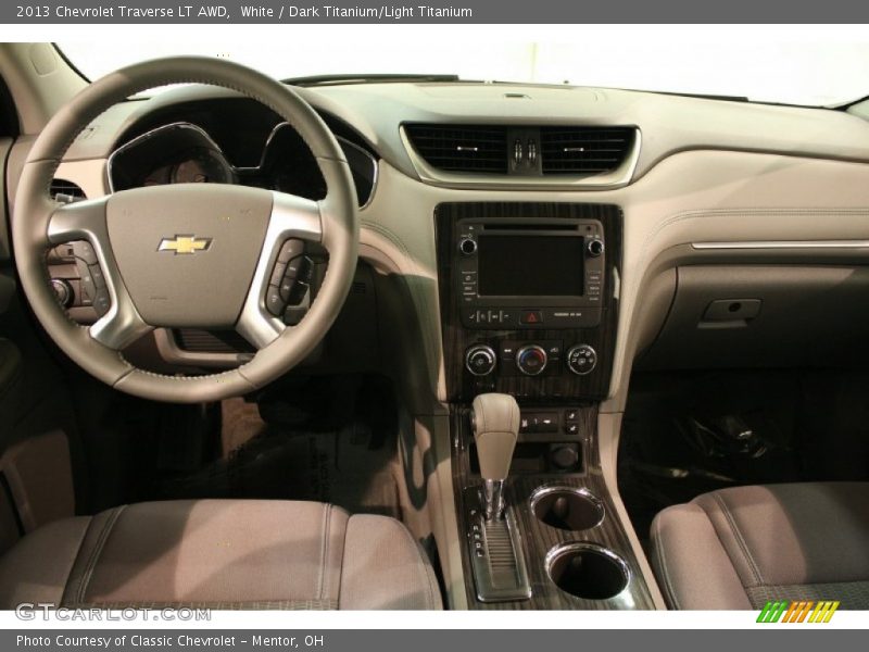 White / Dark Titanium/Light Titanium 2013 Chevrolet Traverse LT AWD
