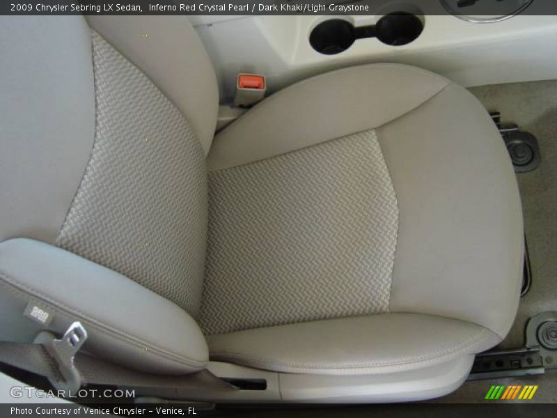 Inferno Red Crystal Pearl / Dark Khaki/Light Graystone 2009 Chrysler Sebring LX Sedan