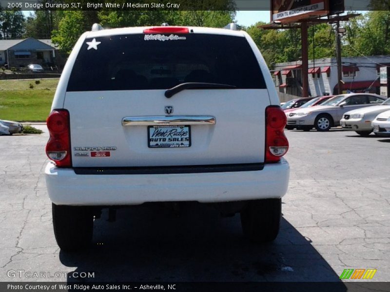 Bright White / Medium Slate Gray 2005 Dodge Durango SLT