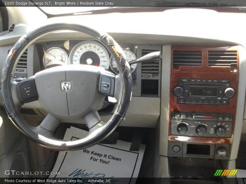 Bright White / Medium Slate Gray 2005 Dodge Durango SLT
