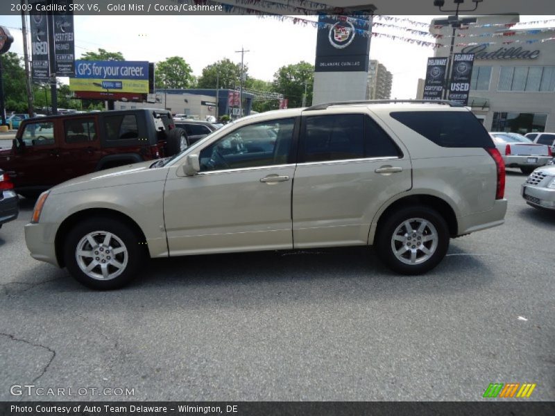 Gold Mist / Cocoa/Cashmere 2009 Cadillac SRX V6