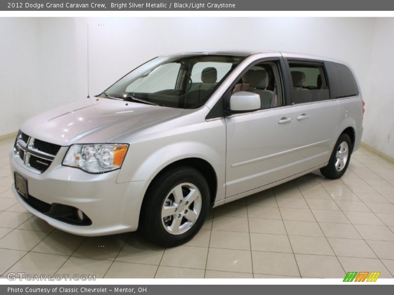 Bright Silver Metallic / Black/Light Graystone 2012 Dodge Grand Caravan Crew