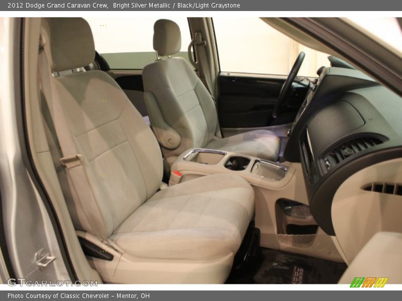 Bright Silver Metallic / Black/Light Graystone 2012 Dodge Grand Caravan Crew