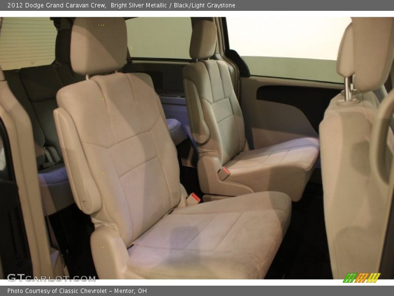 Bright Silver Metallic / Black/Light Graystone 2012 Dodge Grand Caravan Crew