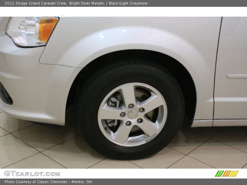 Bright Silver Metallic / Black/Light Graystone 2012 Dodge Grand Caravan Crew
