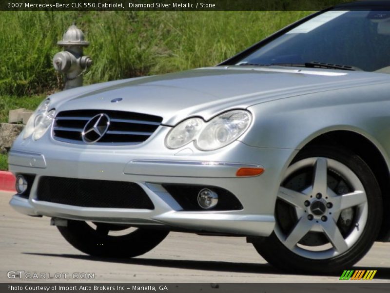 Diamond Silver Metallic / Stone 2007 Mercedes-Benz CLK 550 Cabriolet