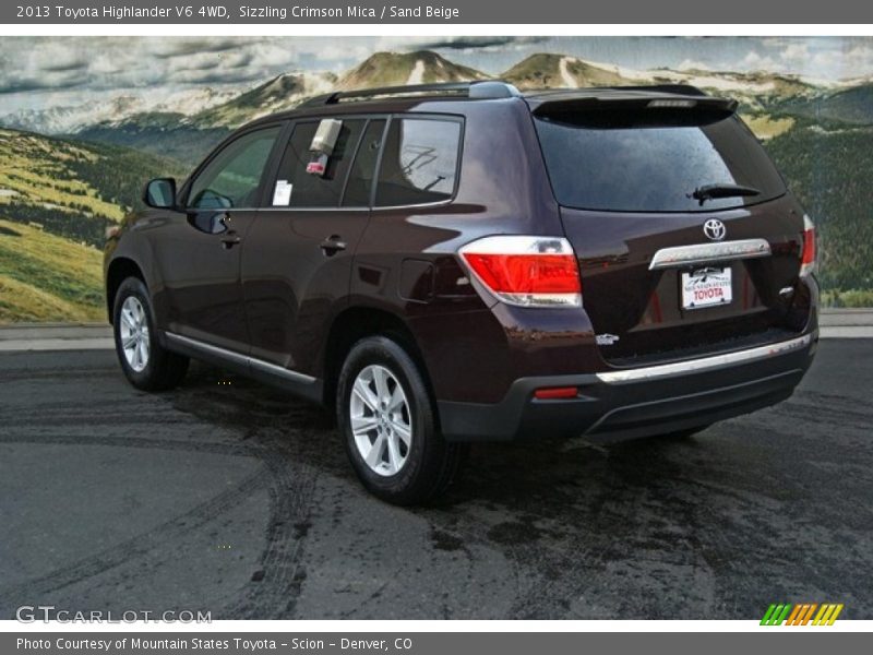 Sizzling Crimson Mica / Sand Beige 2013 Toyota Highlander V6 4WD