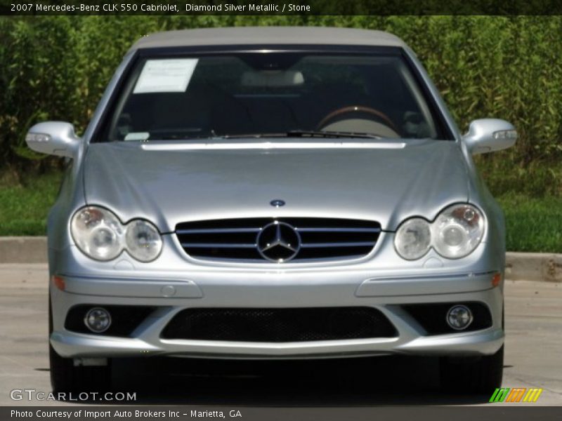 Diamond Silver Metallic / Stone 2007 Mercedes-Benz CLK 550 Cabriolet