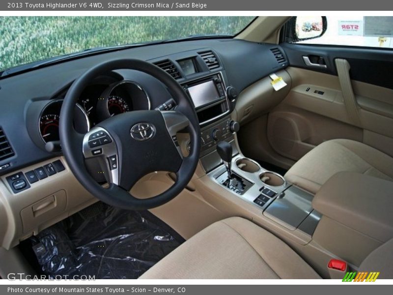 Sizzling Crimson Mica / Sand Beige 2013 Toyota Highlander V6 4WD