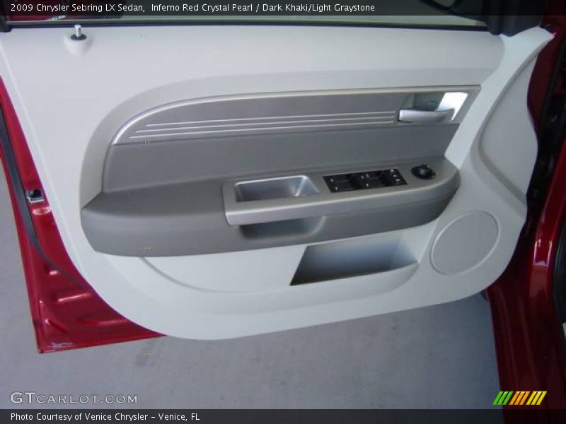 Inferno Red Crystal Pearl / Dark Khaki/Light Graystone 2009 Chrysler Sebring LX Sedan