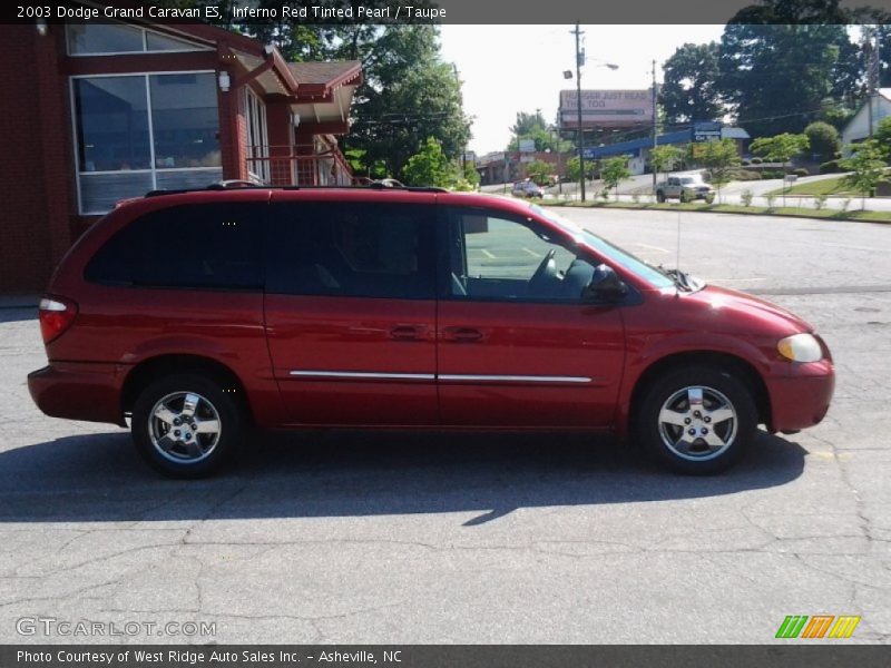 Inferno Red Tinted Pearl / Taupe 2003 Dodge Grand Caravan ES