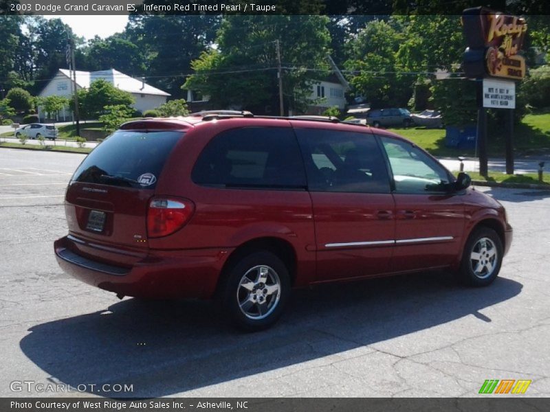 Inferno Red Tinted Pearl / Taupe 2003 Dodge Grand Caravan ES