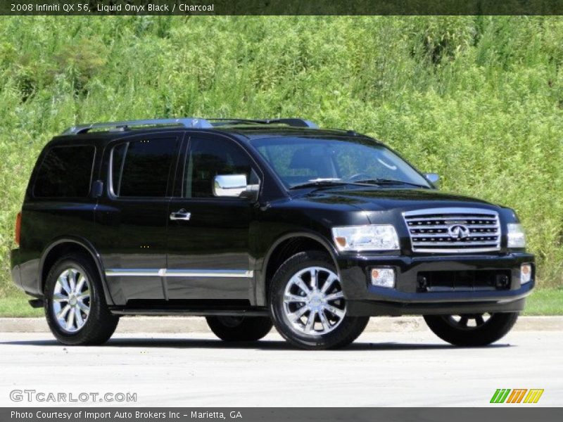 Liquid Onyx Black / Charcoal 2008 Infiniti QX 56