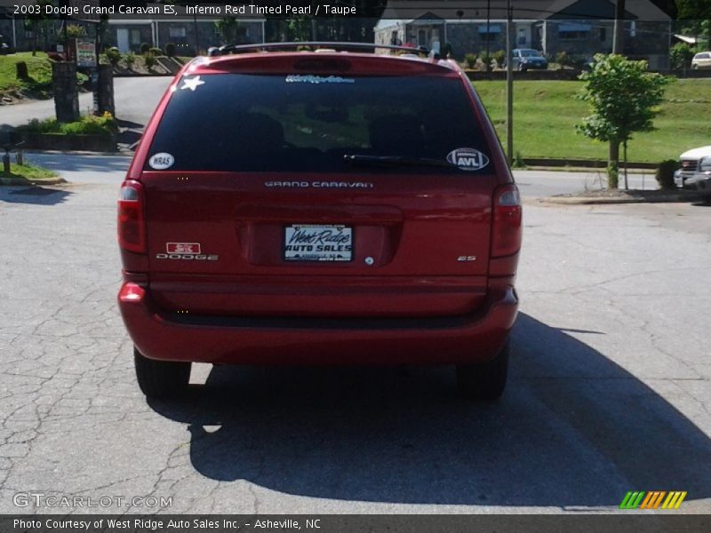 Inferno Red Tinted Pearl / Taupe 2003 Dodge Grand Caravan ES