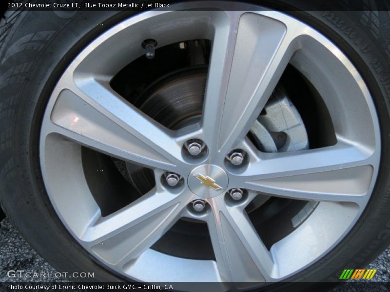 Blue Topaz Metallic / Jet Black 2012 Chevrolet Cruze LT