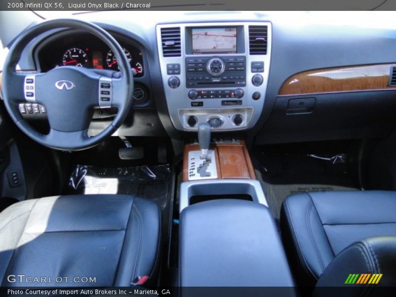 Liquid Onyx Black / Charcoal 2008 Infiniti QX 56
