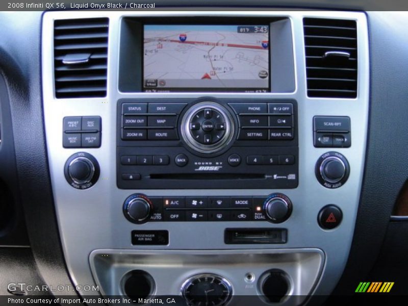 Liquid Onyx Black / Charcoal 2008 Infiniti QX 56