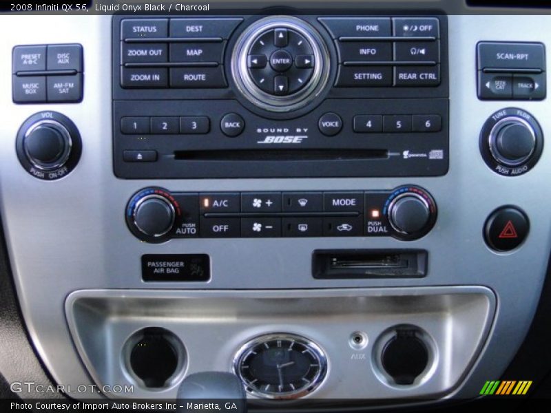 Liquid Onyx Black / Charcoal 2008 Infiniti QX 56