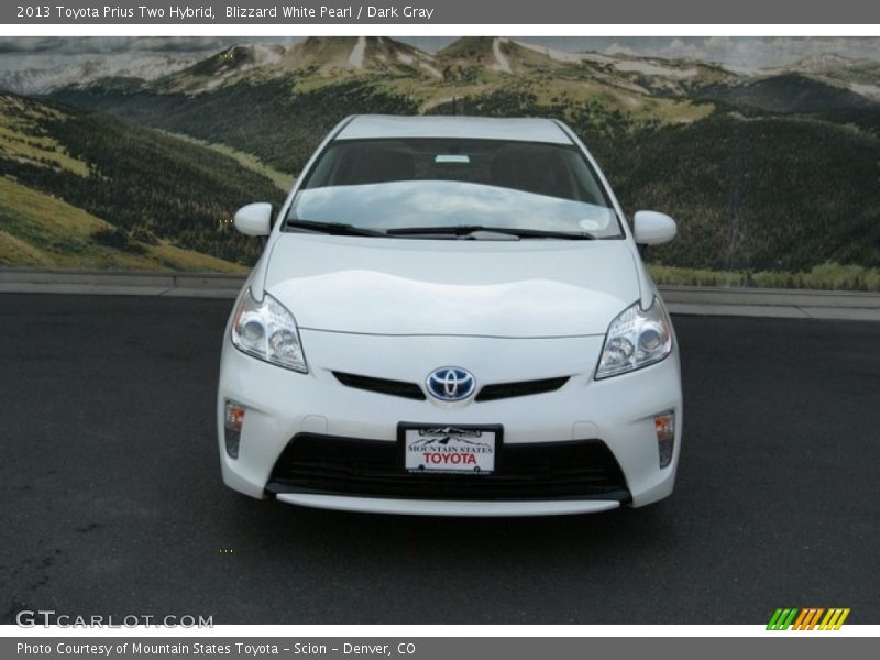 Blizzard White Pearl / Dark Gray 2013 Toyota Prius Two Hybrid